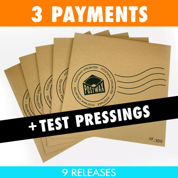 PostWax Unlimited 9 Release Subscription + Test Pressings (3 Payments)